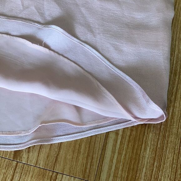 Express Light Pink Satin/Chiffon Tank EUC - Picture 4 of 8